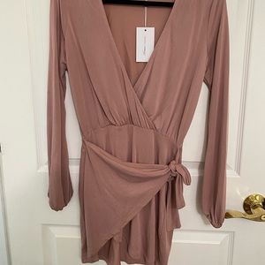 Mauve Long Sleeve Wrap Dress from Revolve.  XS. NWT